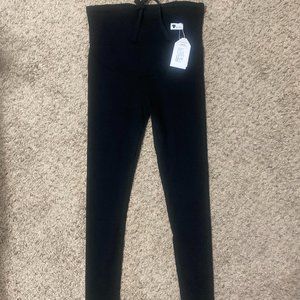 Over the Belly Maternity Ribbed Black Leggings Small